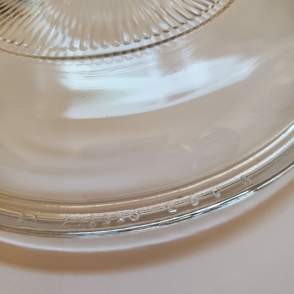 Pyrex G5C Glass Replacement Lid Round Ribbed Glass Lid Only - Picture 3 of 3